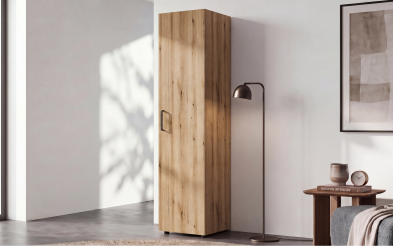 One-winged wardrobe with clothes rod Massimo Compact 1 One-winged wardrobe with clothes rod